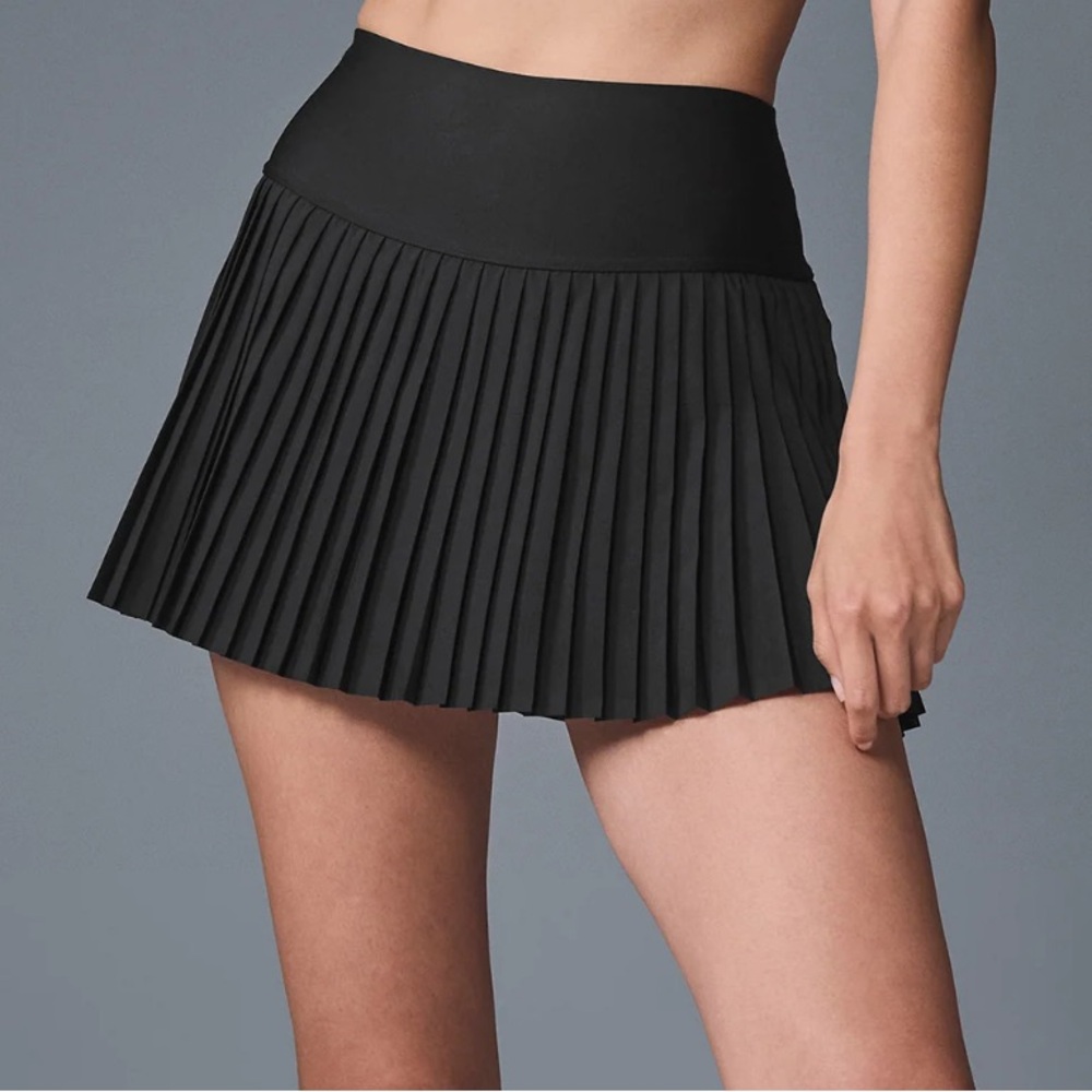 ALO Grand Slam Black Tennis Skirt